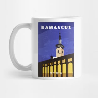 Damascus, Syria.Retro travel poster Mug